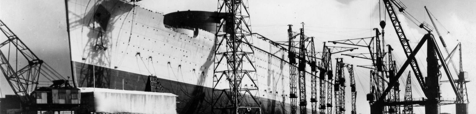The building of the Queen Mary, image courtesy of The Mitchell Library/Culture & Sport Glasgow